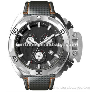 Beat sell well stainless steel chronograph watch,soprty watch,leather men watch
